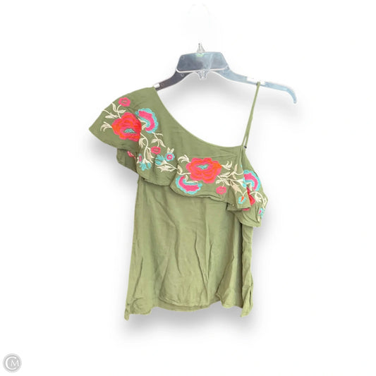 Top Sleeveless By Entro In Green, Size: S