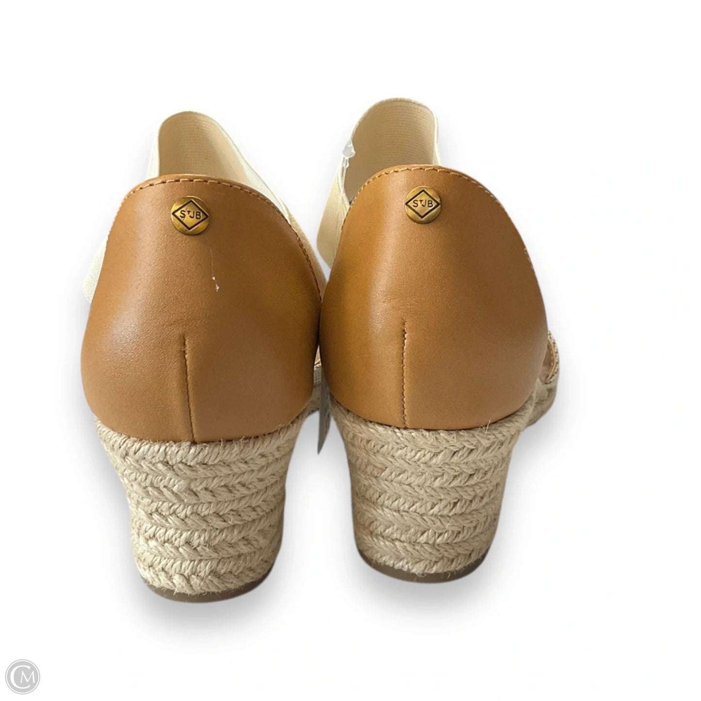 Sandals Heels Wedge By St Johns Bay In Beige, Size: 7.5