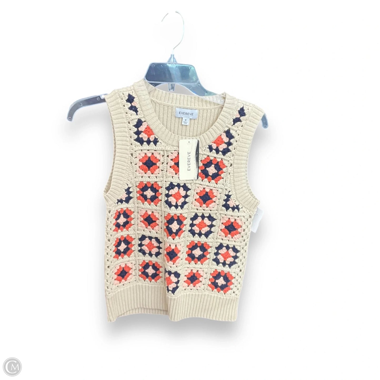 Vest Sweater By Evereve In Multi-colored, Size: M