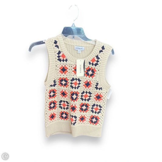 Vest Sweater By Evereve In Multi-colored, Size: M