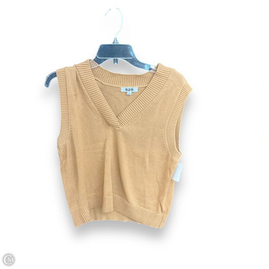 Vest Sweater By 525 In Tan, Size: S
