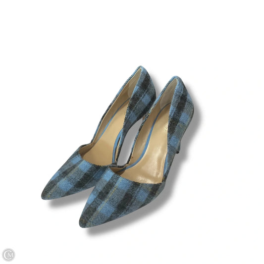 Shoes Heels Stiletto By Ann Taylor In Plaid Pattern, Size: 7.5