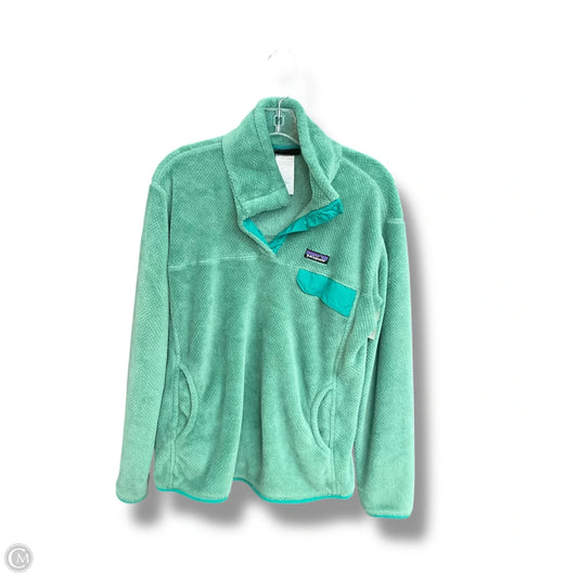 Athletic Top Long Sleeve Collar By Patagonia In Green, Size: Xl