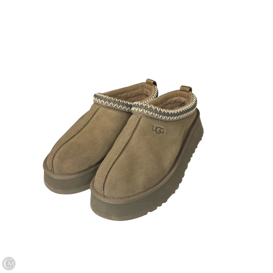 Slippers Designer By Ugg In Taupe, Size: 10