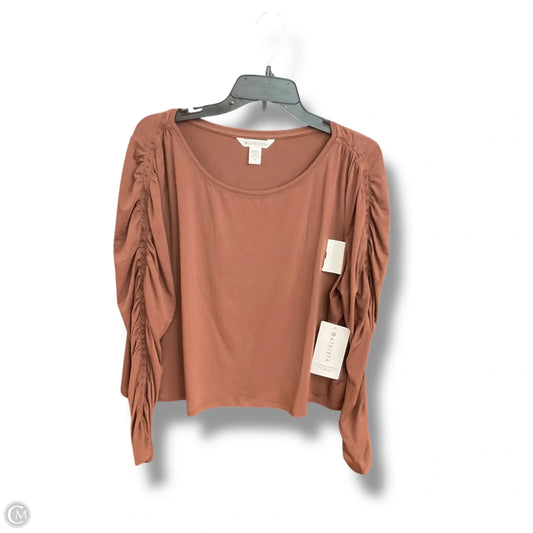 Athletic Top Long Sleeve Crewneck By Athleta In Brown, Size: 1x