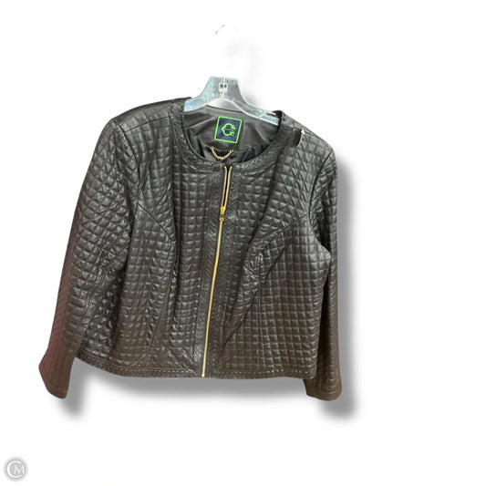 Jacket Moto By Isaac Mizrahi Live Qvc In Black, Size: 1x
