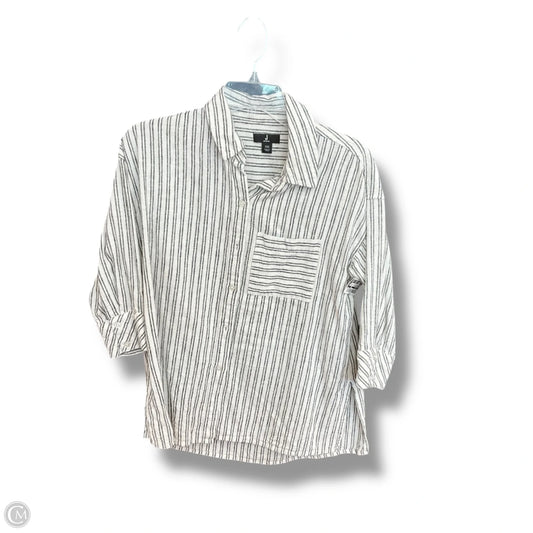 Blouse Designer By Jason Wu In Striped Pattern, Size: Xxs