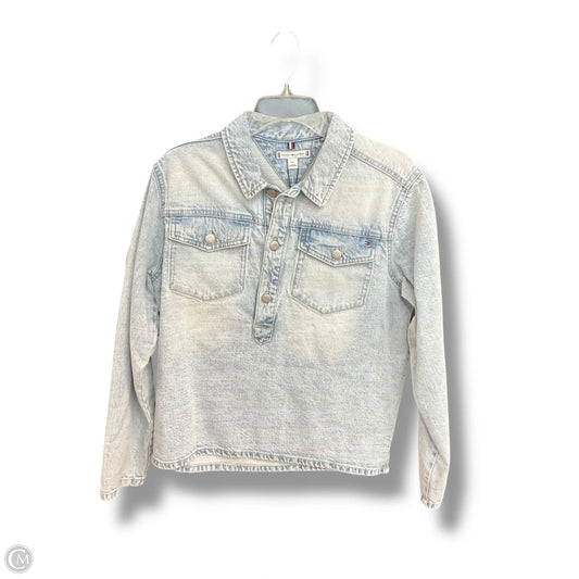 Top Long Sleeve By Tommy Hilfiger In Blue Denim, Size: S