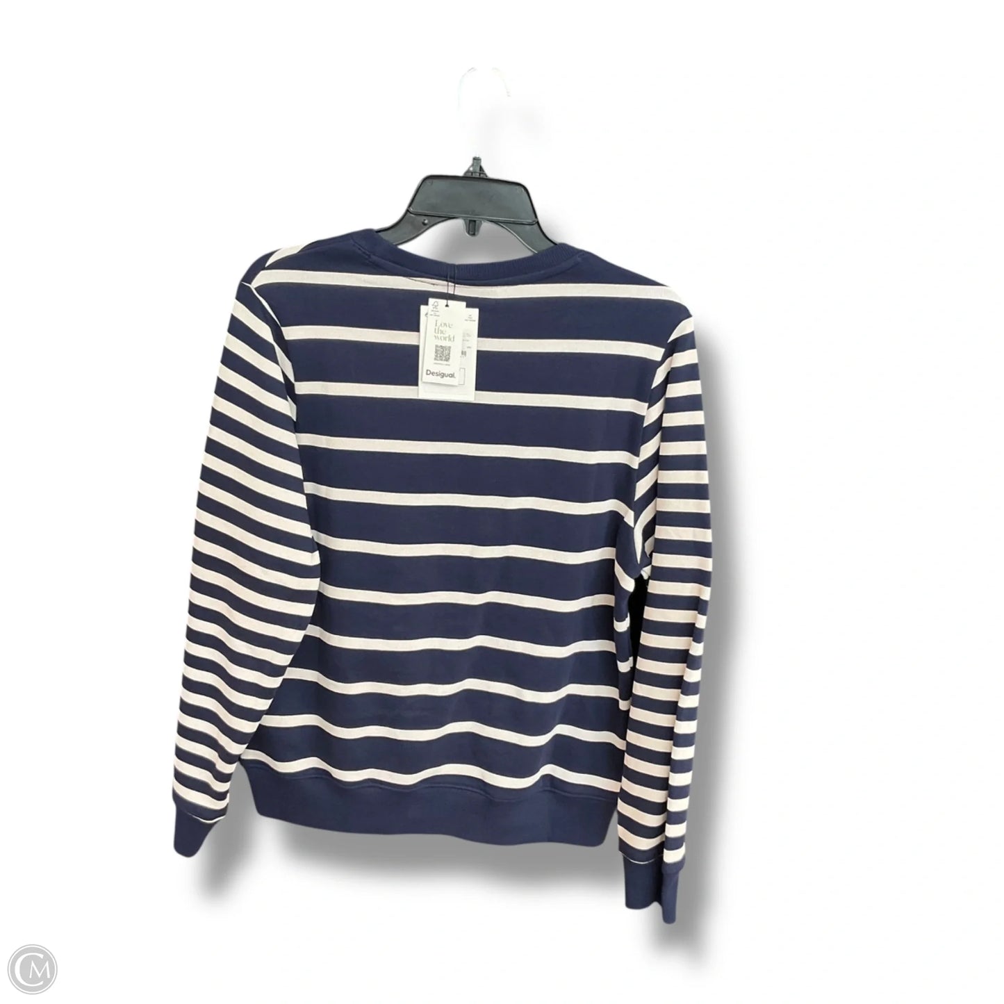 Top Long Sleeve By Desigual In Striped Pattern, Size: S