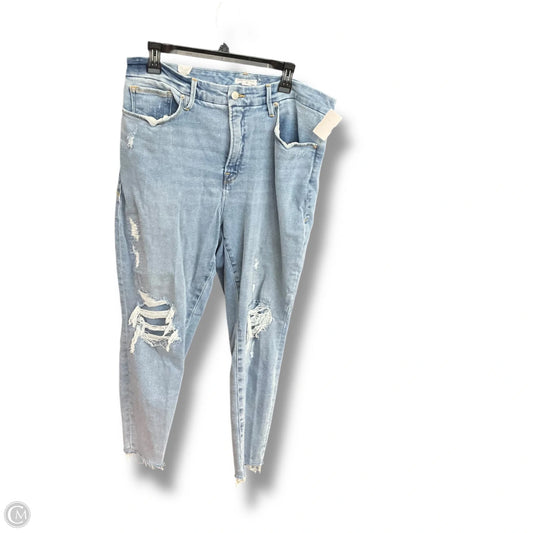 Jeans Skinny By Good American In Blue Denim, Size: 16