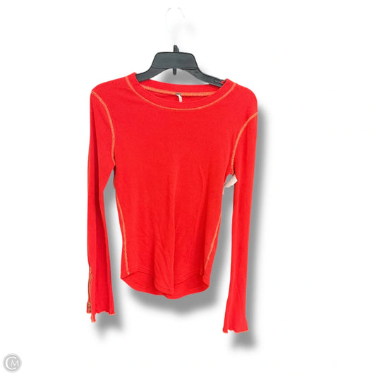 Top Long Sleeve By Free People In Orange, Size: M