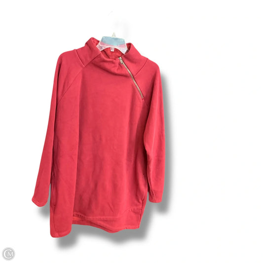 Athletic Top Long Sleeve Collar By Athleta In Red, Size: 1x