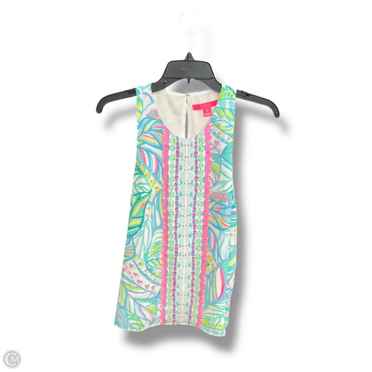 Top Sleeveless Designer By Lilly Pulitzer In Blue & Pink, Size: S
