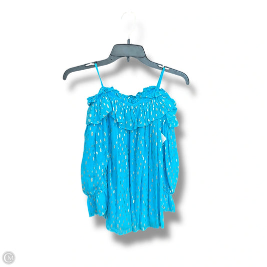 Top Long Sleeve Designer By Lilly Pulitzer In Blue, Size: S