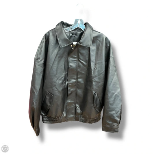 Jacket Moto By Pretty Garden In Black, Size: Xl