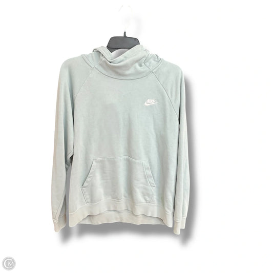 Athletic Top Long Sleeve Hoodie By Nike Apparel In Blue, Size: L