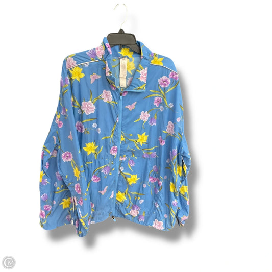 Athletic Jacket By Fabletics In Floral Print, Size: 3x