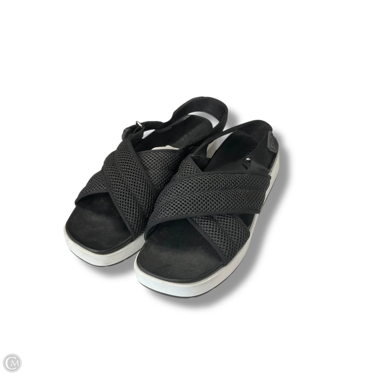 Sandals Designer By Ugg In Black & White, Size: 8