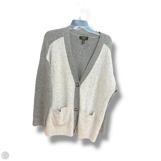 Sweater Cardigan Cashmere By Charter Club In Grey, Size: Xl