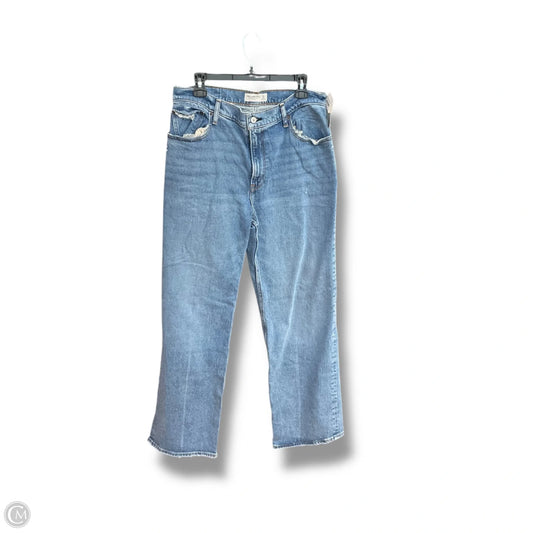Jeans Wide Leg By Abercrombie And Fitch In Blue Denim, Size: 12
