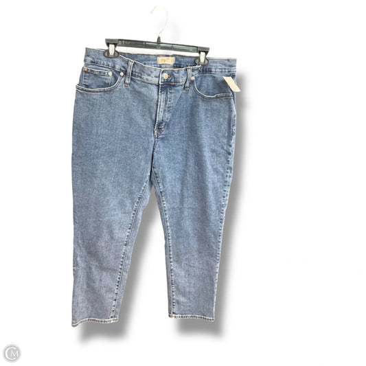 Jeans Straight By Madewell In Blue Denim, Size: 14