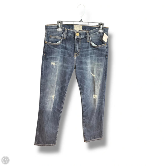 Jeans Straight By Current Elliott In Blue Denim, Size: 2