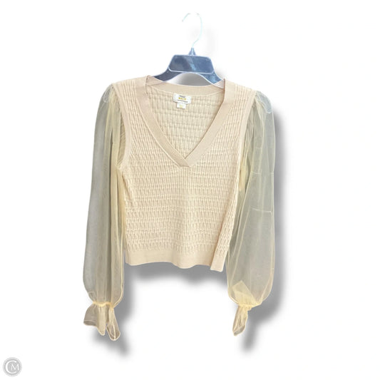 Top Long Sleeve By Maeve In Beige, Size: S