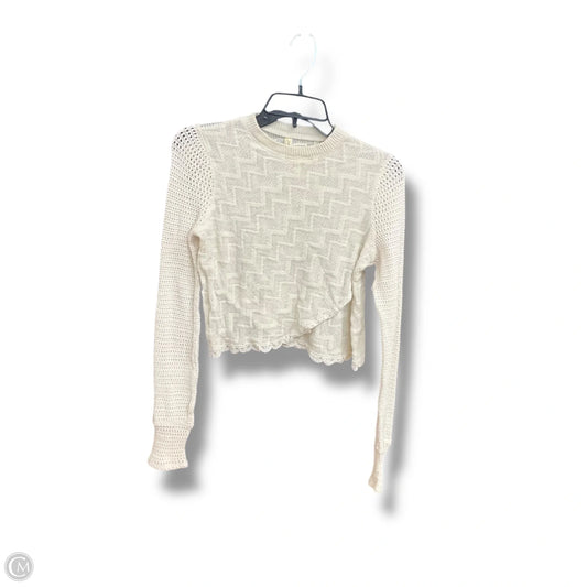 Top Long Sleeve By Free People In Cream, Size: S