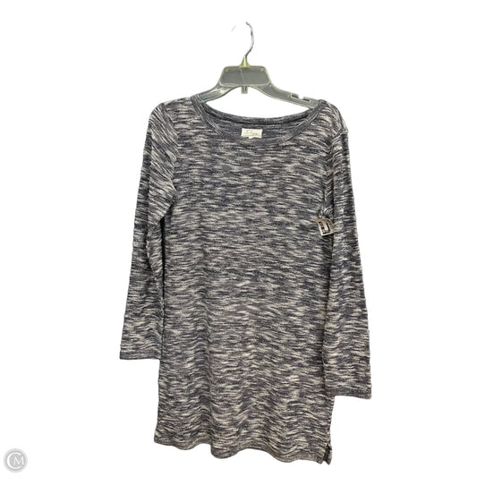 Top Long Sleeve By Lou And Grey In Blue & Cream, Size: S