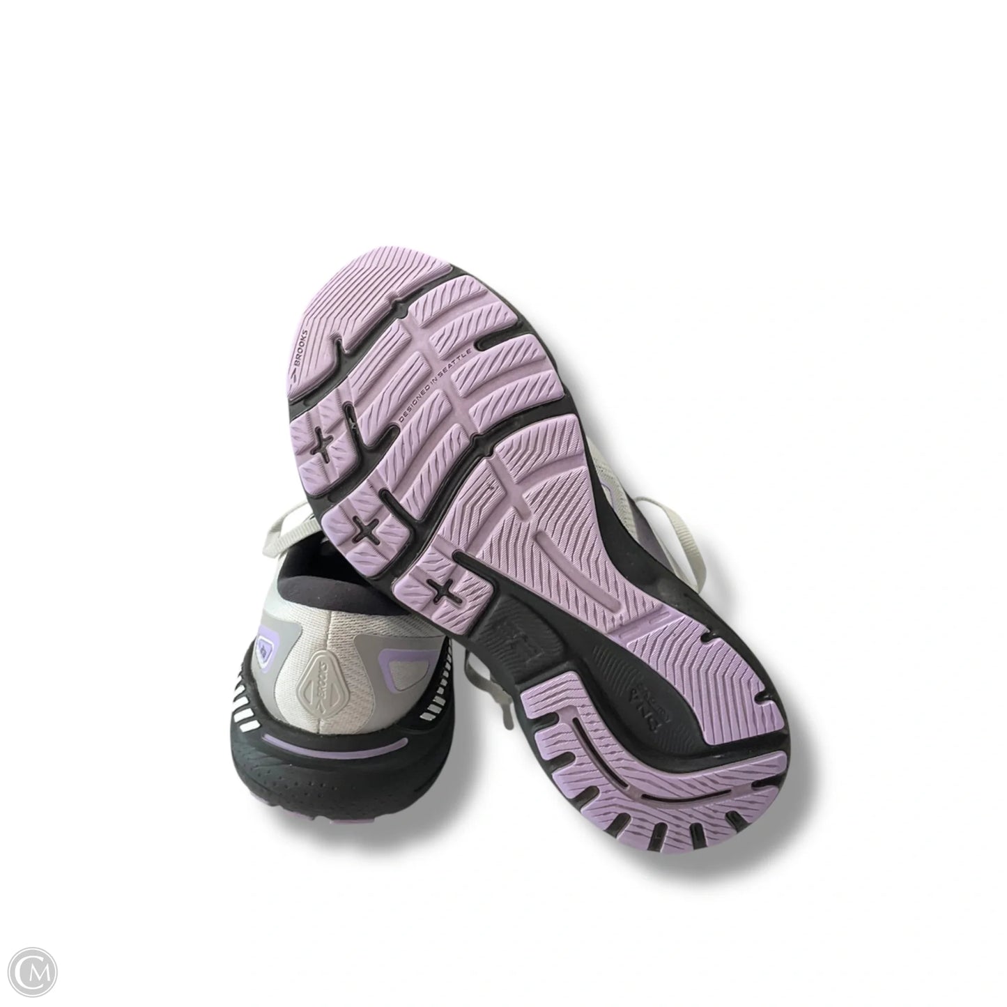 Shoes Athletic By Brooks In Black & Grey, Size: 7