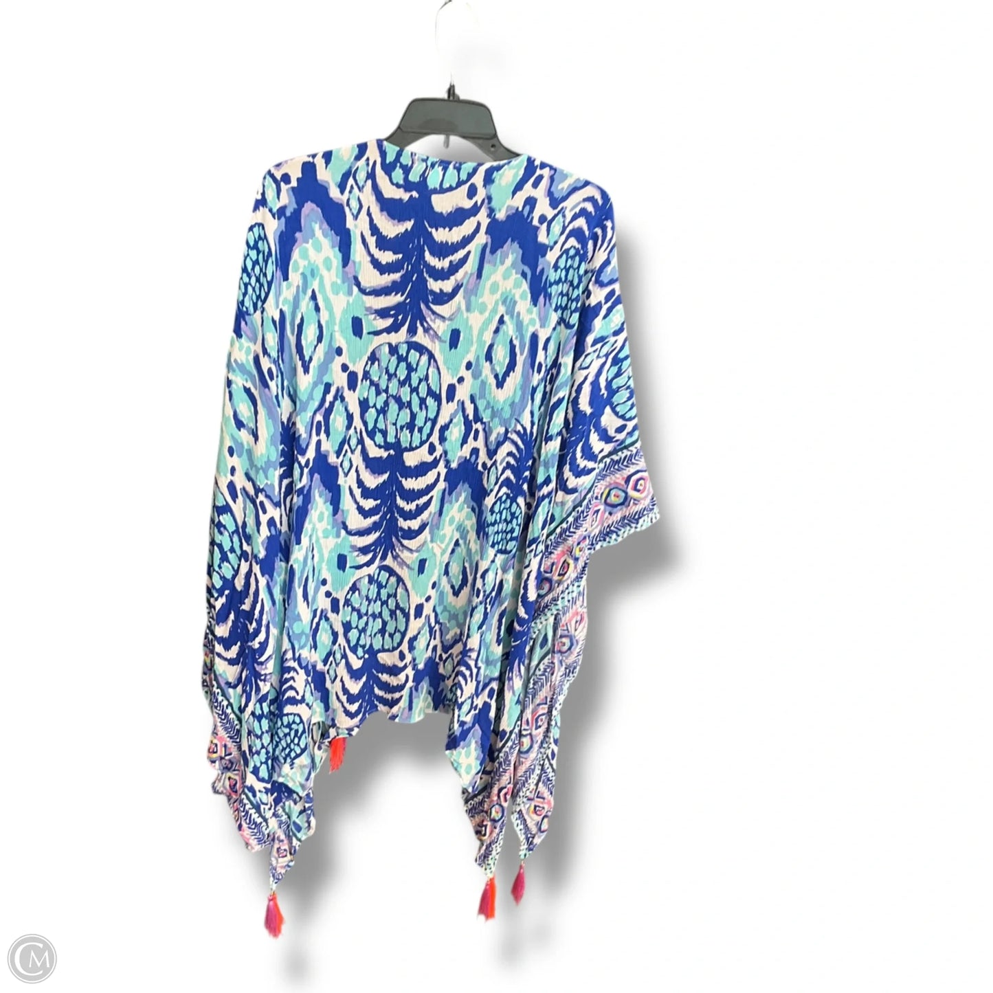 Swimwear Cover-up Designer By Lilly Pulitzer In Blue & White, Size: Osfm