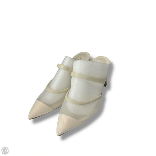 Shoes Heels Block By Ann Taylor In Cream, Size: 7
