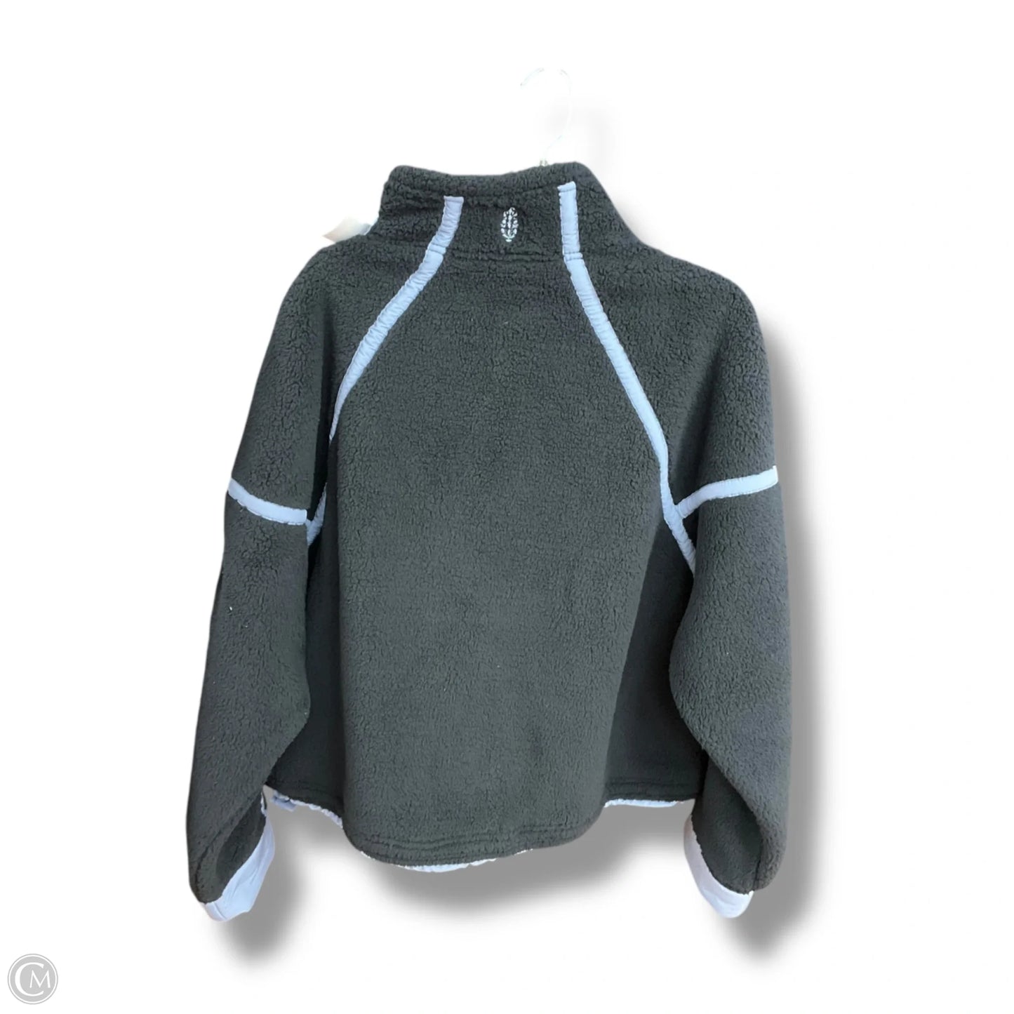 Athletic Top Long Sleeve Collar By Free People In Black & Blue, Size: L