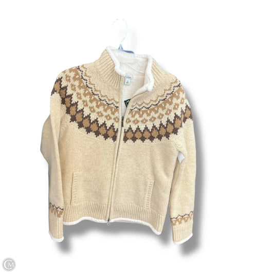 Sweater Cardigan By L.l. Bean In Beige, Size: S