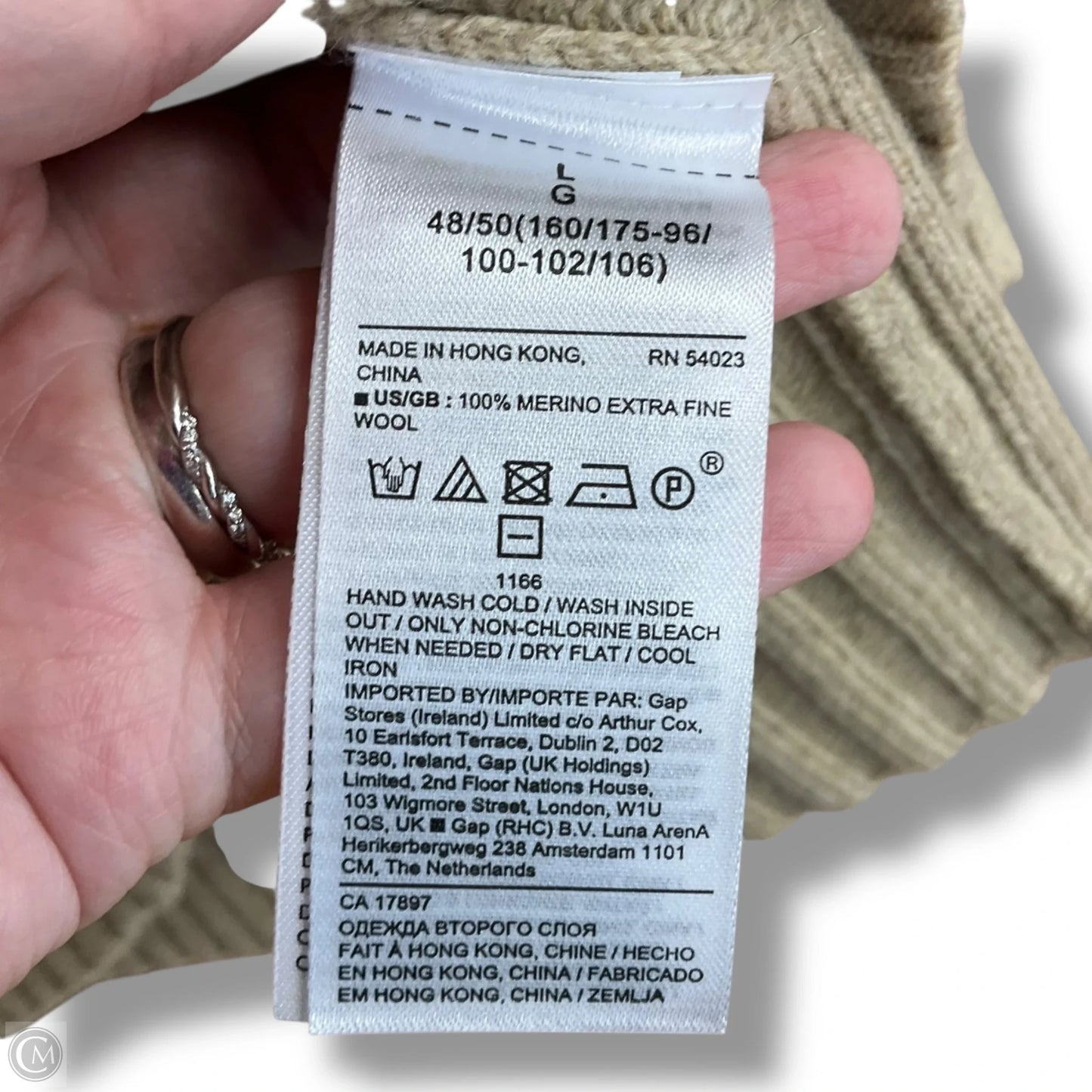 Sweater By Banana Republic In Beige, Size: L