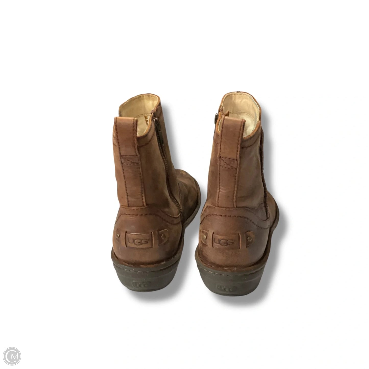 Boots Designer By Ugg In Brown, Size: 8