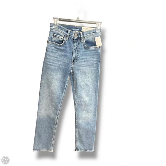 Jeans Straight By Rag And Bone In Blue Denim, Size: 0