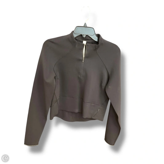 Athletic Top Long Sleeve Collar By Lululemon In Black, Size: 6