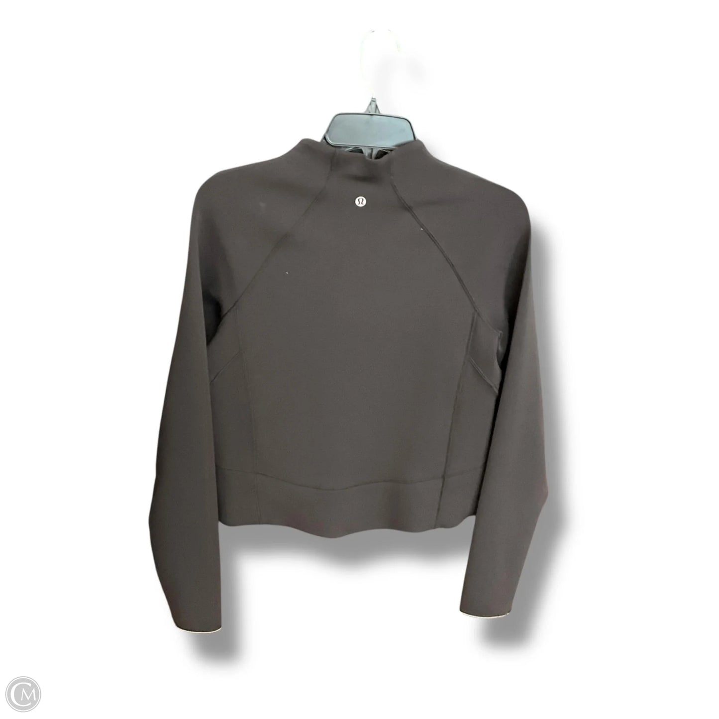 Athletic Top Long Sleeve Collar By Lululemon In Black, Size: 6
