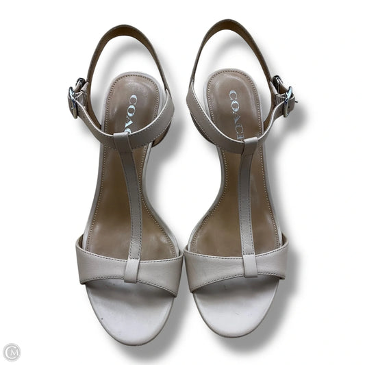 Sandals Designer By Coach In Tan, Size: 7.5
