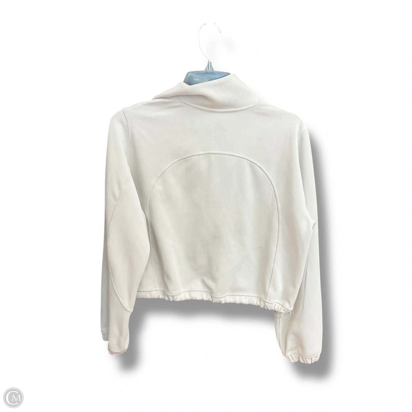 Athletic Top Long Sleeve Collar By Lululemon In Beige, Size: 4