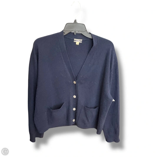 Sweater Cardigan Cashmere By J. Crew In Navy, Size: L