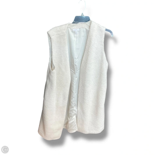 Vest Faux Fur & Sherpa By J. Jill In Cream, Size: M