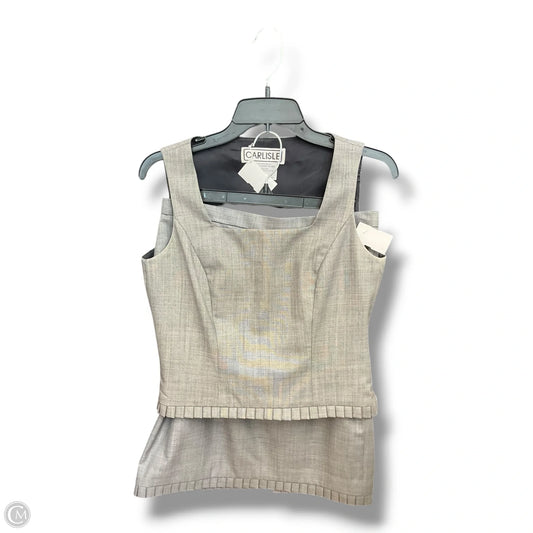 Skirt Set 2pc By Carlisle In Grey, Size: 6