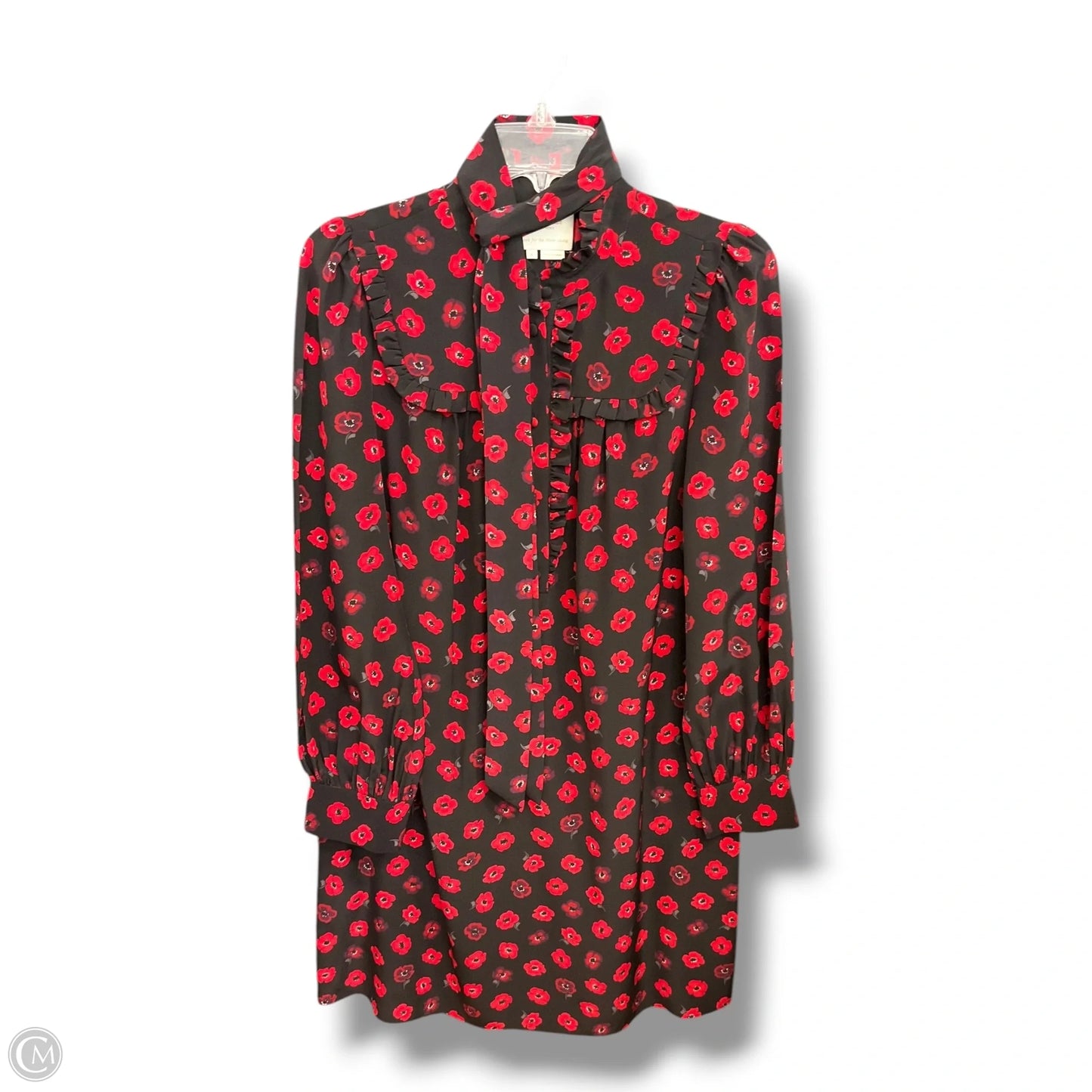 Dress Designer By Kate Spade In Black & Red, Size: S