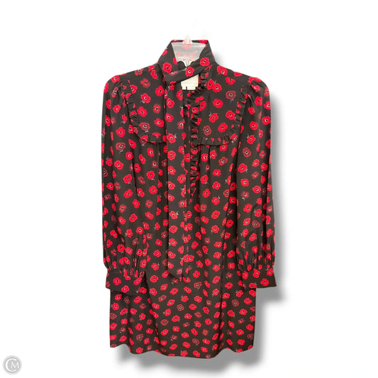 Dress Designer By Kate Spade In Black & Red, Size: S