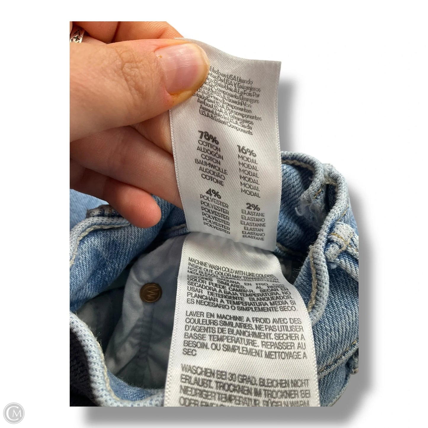 Jeans Straight By Mother In Blue Denim, Size: 6