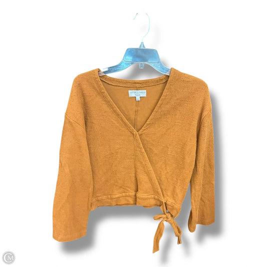Top Long Sleeve By Madewell In Orange, Size: S
