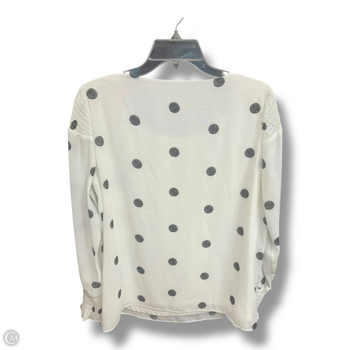 Top Long Sleeve By Alfani In Polkadot Pattern, Size: S