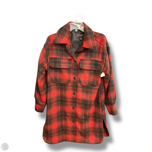 Jacket Shirt By Banana Republic In Plaid Pattern, Size: Xs